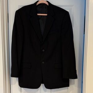 Perry Ellis Portfolio Men's Classic Black Two-Button Blazer